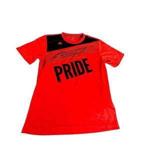 Adidas Mens F50 Pride Soccer Shirt Medium Orange Black CHIP Graphic Jersey Tee
